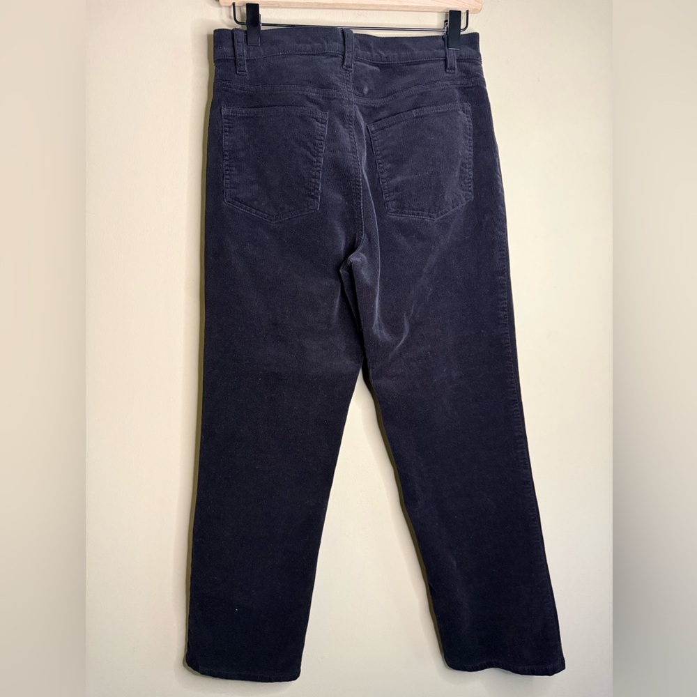 Eileen Fisher Organic Cotton Corduroy Straight Pants XS Petite Black Ankle - Picture 8 of 8
